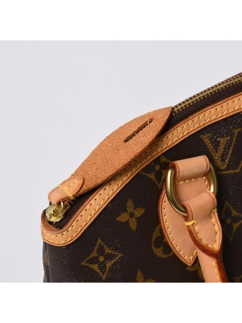 Louis Vuitton Monogram Lockit Handbag Vachetta Leather